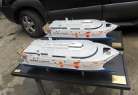customized model of 85m WAVE PIERCING CATAMARAN